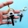 Kpop Idol BP Rose Solo Fanchant Lightstick Signature Pendant Keychain Key Ring Holder (Gold/Silver). 