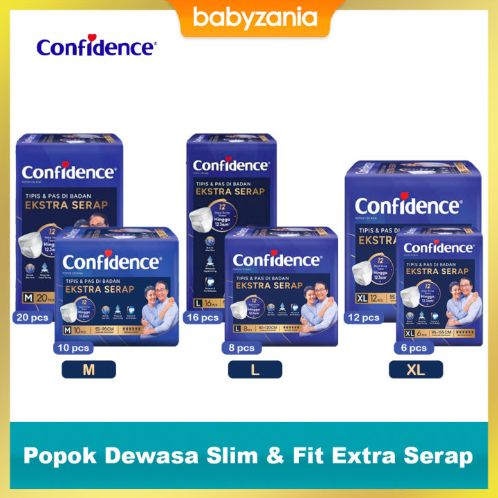 Confidence Popok Dewasa Slim & Fit Extra Serap | M L XL | Lazada Indonesia