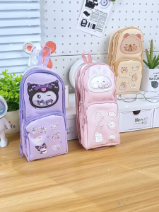 New Hand Carry Backpack Pencil Case Large Capacity Multifunction Multi Layer Student Stationery Organizer Cute Girls Bag Pensel Beg Galas Pegang Tangan Baharu Alat Tulis Pelbagai Lapisan Pelajar Perempuan Comel 手提书包笔袋大容量多层文具袋小学生女孩可爱笔盒铅笔收纳袋多功能儿童文具盒 A584