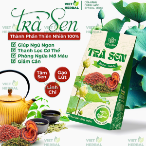 [Dược Sĩ Đại Học Tư Vấn] Trà Lá Sen Tâm Sen Gạo Lứt Linh Chi Giảm Cân Ngủ Ngon Tuần Hoàn Máu Thanh Nhiệt Đẹp Da - Hộp 60 Gói Dùng Được 1 Tháng