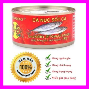 [LỐC 4 HỘP] Cá hộp Cá nục cá trích cá mồi cá mòi Two Dragon 185gram hủ lớn Thơm ngon Bổ Dưỡng Cá Nục sốt cà tiện lợi - OAISEA