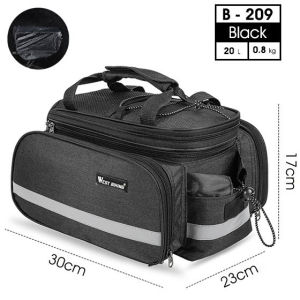 WEST BIKING Bicycle 3 in 1 Trunk Bag With Rain Cover  Mountain Road Bike Bag Cycling Double Side Rear Rack Luggage Carrier Tail Seat Pannier Pack