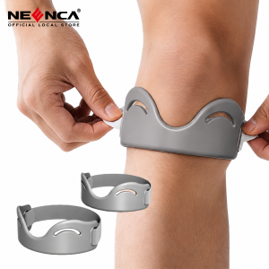 NEENCA Sports Patella Strap Silicone Knee Support Band Dual‑Side Adjustable Knee Strap Lightweight Shock‑Absorbing Knee Band for Running Tennis Fitness Sports One Size One Pair
