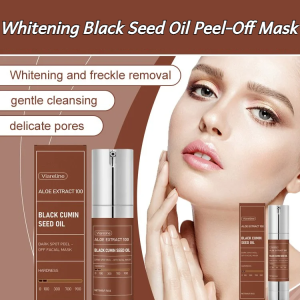 Black Seed Oil Whitening Peel-Off Mask Deep Cleansing Face Exfoliating Mask Collagen Brighten Lifting Firming Facial Care