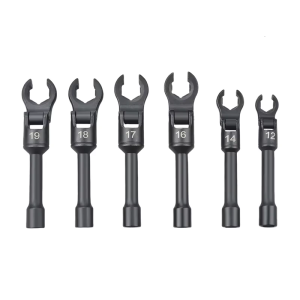 ประแจประแจปากเปิดหัวหมุนแบบมืออาชีพ12-19มม. ด้ามจับออกแบบตามหลักสรีรศาสตร์สำหรับที่ซ่อมรถและอุปกรณ์โครงงาน DIY