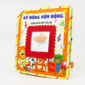 Sách vải tương tác cho bé - chủ đề Kỹ năng vận động giúp bé phát triển đa giác quan rèn kỹ năng sống cơ bản