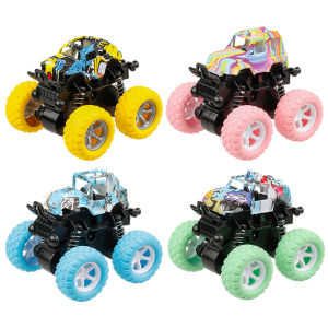 Bafada Four-Wheel Drive Toy Car Educational Inertia Dynamic Stunt Children Drop-Resistant Model Off-Road Vehicle Toys Car Birthday Gift