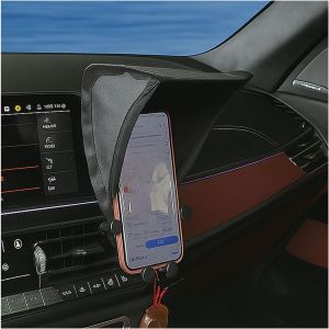 Car Smartphone Sunshade Foldable Anti-Glare Cell Phone Sun Protection Umbrella Universal High Elasticity Skeleton Auto Smartphone Heat-Insulating Sun Cover Accessory for Most Cars (Silver)