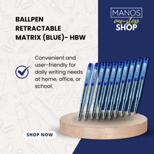 BALLPEN RETRACTABLE MATRIX HBW - BLUE / 10 PCS