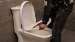 LZD  Toilet Lid Universal Household Thickened Toilet Cover Plate Old-Fashioned Toilet Seat UV Quick-Installation Toilet Cover Accessories