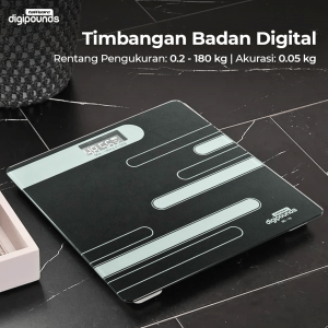BERGARANSI Taffware Digipounds Timbangan Badan Digital dewasa 180kg Scale Rechargeable SC 15U