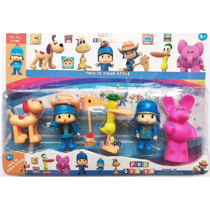 Pocoyo Zinkia 6 piece doll with lamp cartoon toy cake top hat