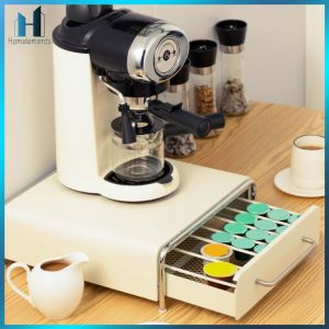 Premium 1-Tier Coffee and Tea Bag Holder with Rustproof Surface for Home Office and Cafe Use