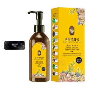 Floral Scented Hair Dye Shampoo 210ML 100% Gray Coverage Floral Scented + No Damage Botanical Color/Care Herbal Hair Dye Shampoo Herbal Organic...
