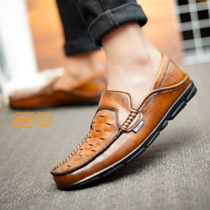 Sepatu Pantofel Kulit Formal Fashion Mewah Pernikahan Slip On Import Bustong Kerja Loafers
