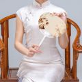 10pcs Japanese Fan Uchiwa DIY Kit Hand-held Fan Framework for DIY Crafts (White). 