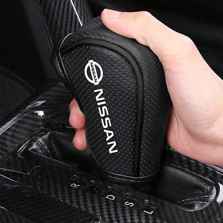 PU Leather Car Gear Shift Knob Protective Cover Hand Brake Anti slip 