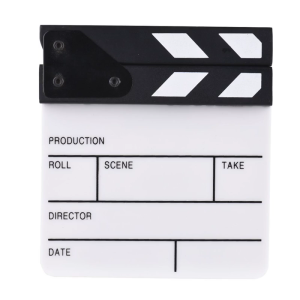 Acrylic Clapperboard 15x16.50CM Small Size for TV Film Movie Director Cut Action Scene Dryed Erase Clapper Board