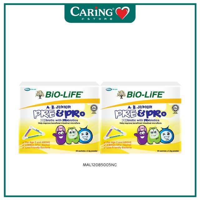 BIO-LIFE A.B. JUNIOR PRE&PRO PRE & PROBIOTICS SACHET 2.3G X 55S X 2 ...