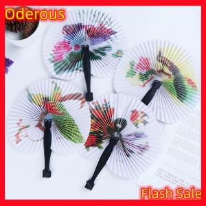 Oderous Summer Handheld Fan Chinese Folding Hand Fan Printed Paper Decorative gift