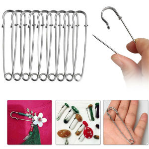 10PCS Stainless Steel Big Jumbo Safety Pin Blanket Crafting DIY for Wedding Bouquet Brooch Decoration Accessories