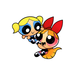 ตัวรีดติดเสื้อ CARTOON THE POWERPUFF GIRLS SET 2 แผ่นฟิมล์รีดร้อนติดได้ทุกเนื้อผ้า DIY