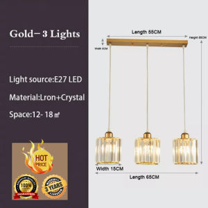 Pendant Light Crystal Rotate Long Chandelier Luxury Design Round Lampshade Hang Light Modern Adjustable Length Gold Ceiling Drop Light For Living Room Dining Room Restaurant Balcony Bar Kitchen Corridor Aisle Indoor Home Decoration