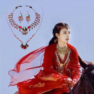 NOVELLEO Cổ điển Dây chuyền đầu phong cách dân tộc Phong cách Bohemian Hạt nhiều màu sắc Dây chuyền trán lễ hội Kỳ lạ  dây chuyền lông mày Băng đô tua rua hạt Phụ kiện thời trang