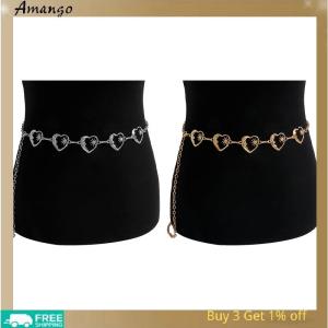 Amango Harajuku Punk Moon Metal Belts Women Vintage Punk Gothic Moon Sun High Waist Chain Belts Pendant Belts Female