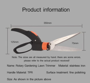 Mocha Garden tools Pruning shears Lawn shears Hedge shears Multi-functional garden shears that rotate 360 degrees