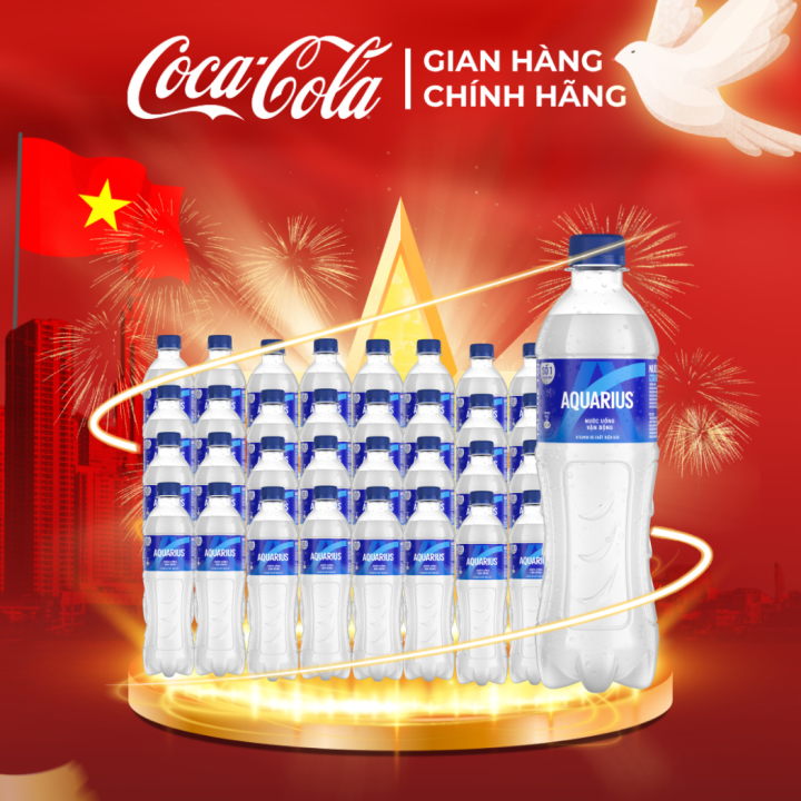 Lốc 24 Chai Nước Điện Giải Bù Khoáng Aquarius 500ml Coca-Cola Chính Hãng Sale 15.9_LD
