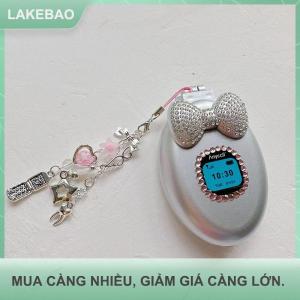 【LAKEBAO】 Y2K Bow Retro Mô Phỏng Lật Điện Thoại Gấp Đệm Không Khí Lược Trang Điểm Gương Túi Quyến Rũ Treo
