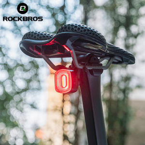 【Giao hàng địa phương】ROCKBROS Đèn Hậu Chống Nước IPX6 Cho Xe Đạp Đèn Sạc Type-C Đèn Hậu LED Cảm Biến Phanh Tự Động Thông Minh Phụ Kiện Xe Đạp Q2S
