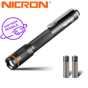 NICRON LED Flashlight B22/F72r Color Match Pen Flashlight zoom focus flashlight 120LM/450LM 125meters Beam Distance outdoor Waterproof IP65 Mini Home Torch Lamp B22/F72r For Maintenance repair work light