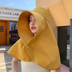Wide Brim Sun Hat with Neck Flap for men women Adjustable Outdoor 50+UPF Protection Safari Cap Hiking Fishing Hat Straw Hat Summer Beach Hat for Women Cap Ribbon Sunlock Hat Female Vacation Big Brim Seaside