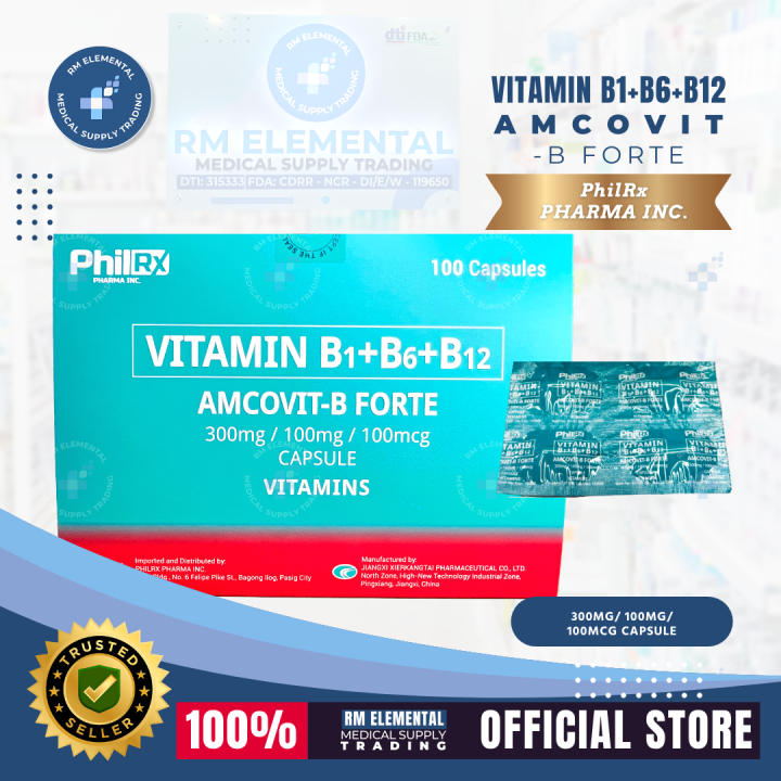 AMCOVIT-B FORTE, VITAMIN B COMPLEX 100 CAPSULES | Lazada PH