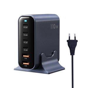 110W điện thoại thiết bị sạc nhanh cho điện thoại thông minh máy tính bảng 2xusb + 4xtype C Giao diện sạc nhanh trạm dock