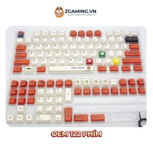 Keycap Bàn Phím Mario Đỏ/ Vàng | Profile OEM| PBT 122 Phím | Sẵn Hàng Giao Hỏa Tốc