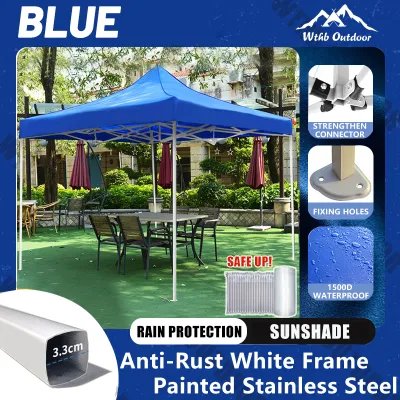 Foldable Retractable Car Tent 2x2/3x3/3x4.5M Waterproof Outdoor Camping Sun Shelter Steel Frame