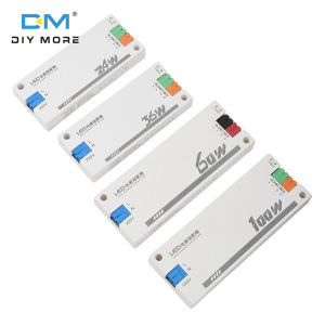 Diymore 24V LED Bộ nguồn Bộ điều khiển 24V điện áp không đổi chuyển mạch cung cấp điện thông minh đèn tủ dải đèn 24w36w60w100w AC180-240V đầu vào