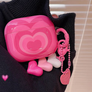 Luxury love heart Airpods Case Earphone Case with Bracelet for Airpods 1/2/3/4/pro Earbuds Headse AirPods Pro Covers
