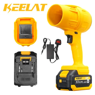 KEELAT Handheld Turbo Leaf Blower Cordless Portable Battery Air Blower & Dust Cleaner for Garden Car Home & Outdoor