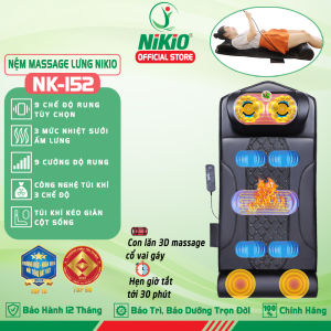 Nệm massage toàn thân đa năng Nikio NK-152 - Giảm đau nhức cổ vai gáy lưng bắp chân