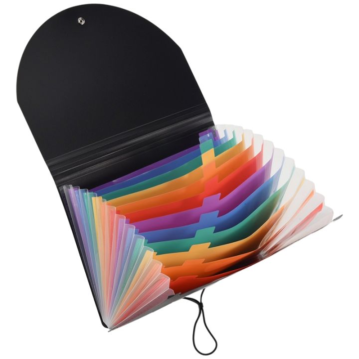 Hanging Rope Flap Organ Bag 13 Pockets Expanding Folder with Mesh Bag ...