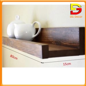 Kệ Gỗ Thông Tự Nhiên Kệ Gỗ Nâu Vintage Treo Tường Decor Trang Trí Nhà Cửa Dài 30-80cm DC-226