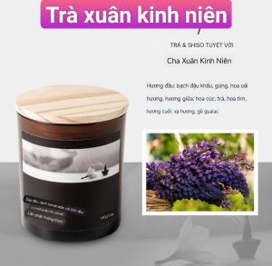Nến thơm phòng cốc nến thủy tinh màu nâu tạo hương thơmtrang trídecor vintage không khóiquà tặngsáp đậu nành an toàn