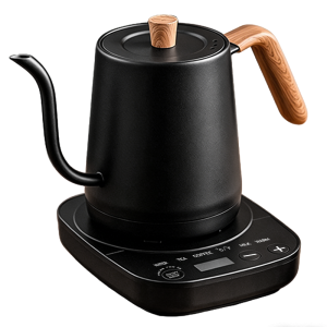 Lahome Gooseneck Kettle Pour Over Kettle Coffee Brew Electric Pouring Kettle Precision Temperature Control 12h Keep Warm Function Iced Americano Coffee Boil Water Fast Heating Kettle