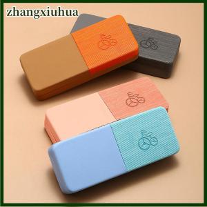 zhangxiuhua 1Pc Portable Bicycle Pattern Glasses Case Durable Square Hard Shell Eyewear Case For Men Women Eyeglass Box Fashion Accessories