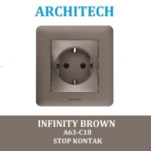 ARCHITECH INFINITY A63-C18 BROWN Stop Kontak - Colokan Listrik