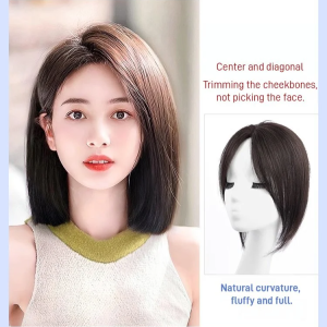 Natural high skull top wig piece